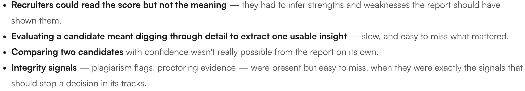 Screen from the Reimagining the Candidate Report case study.