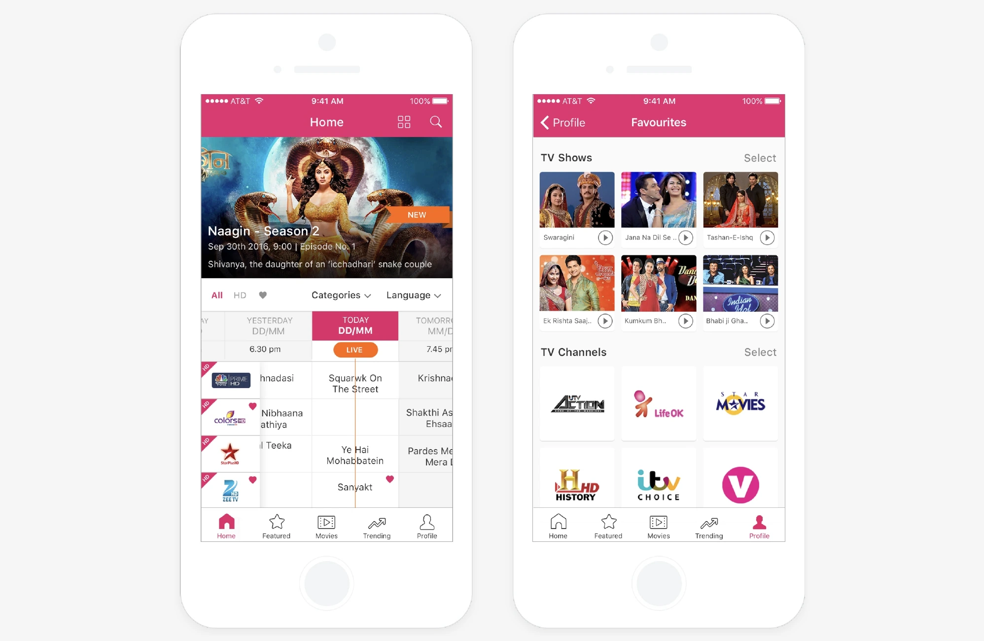 JioTV — Drove end-to-end design for JioTV — from user research and data analysis to design system and interface design.