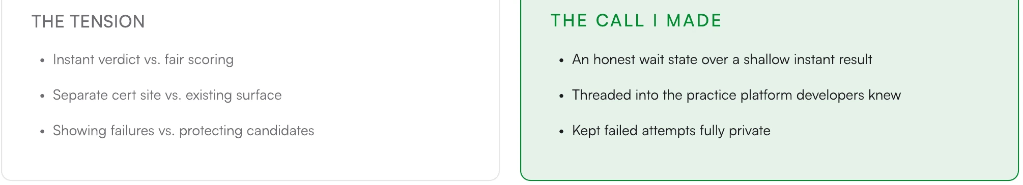 Screen from the Building Developer Skill Certification case study.