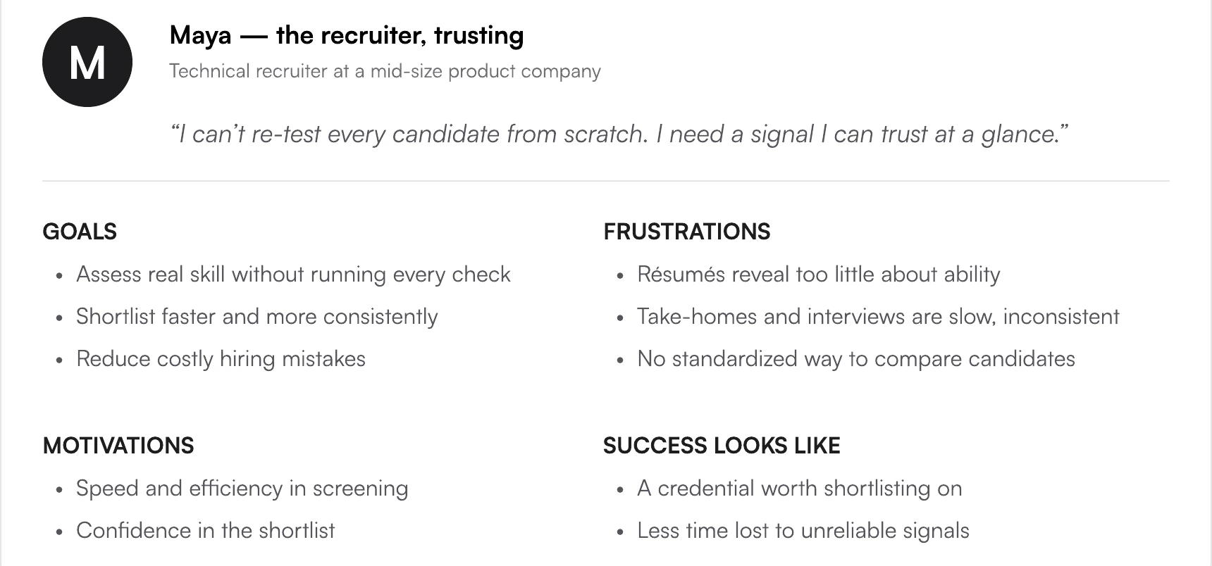 Screen from the Building Developer Skill Certification case study.