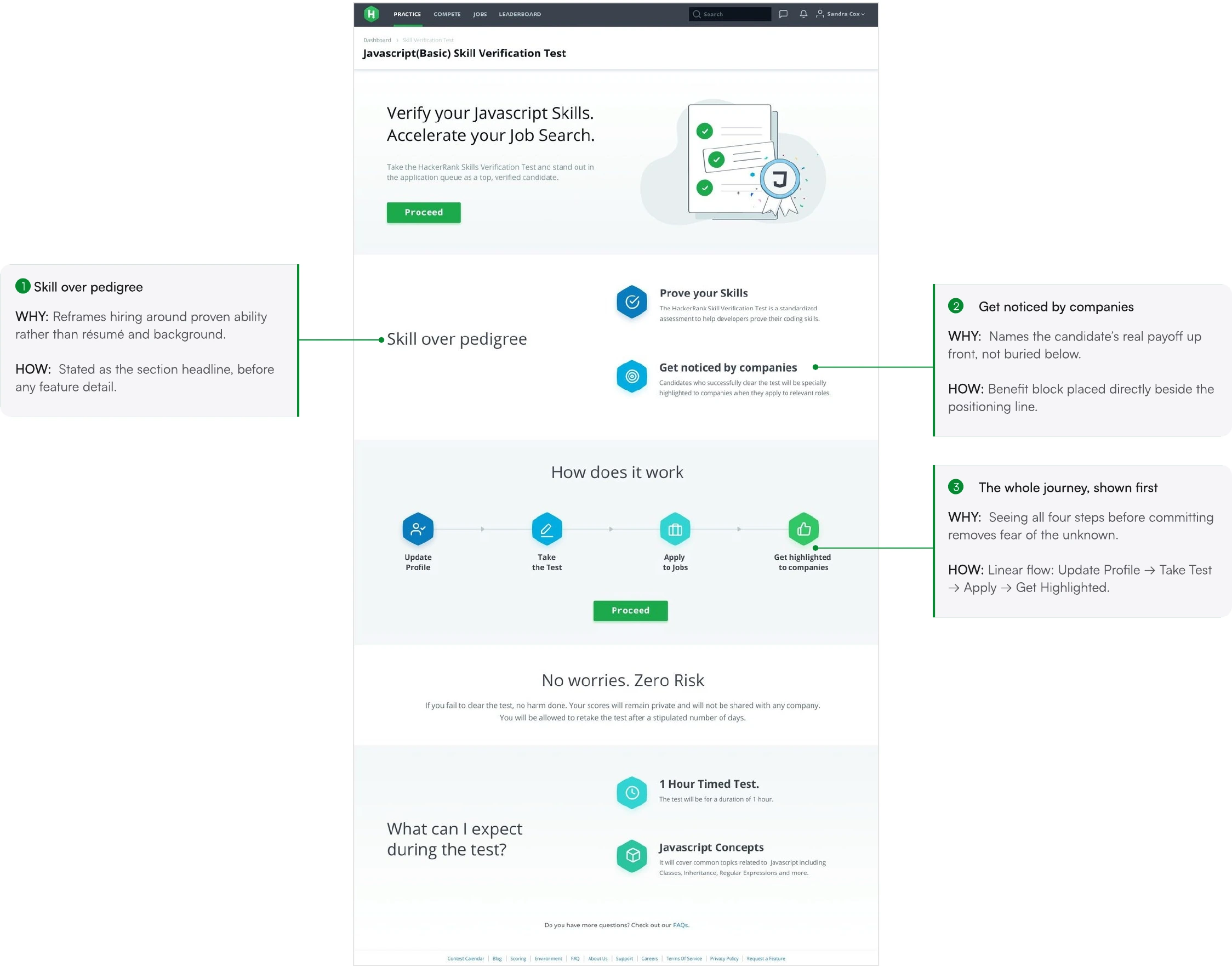 Screen from the Building Developer Skill Certification case study.